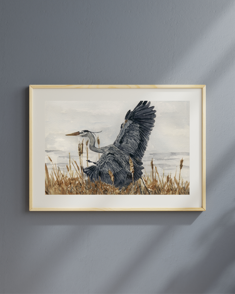 Morning Blue Watercolor Print