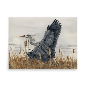 "morning blue" watercolor print