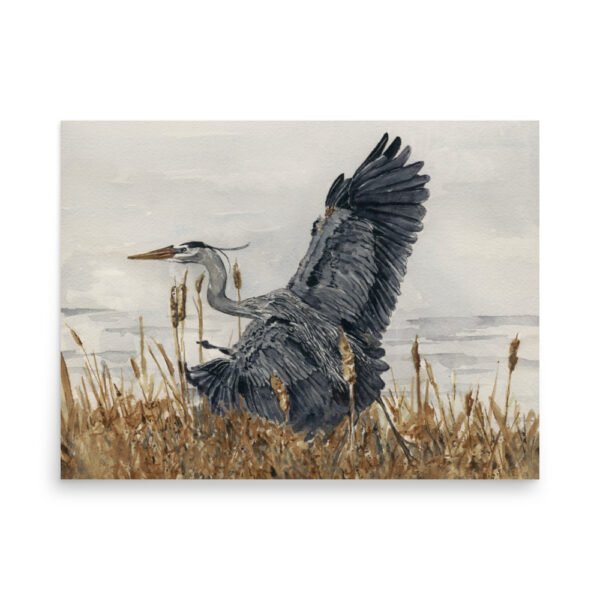 "morning blue" watercolor print