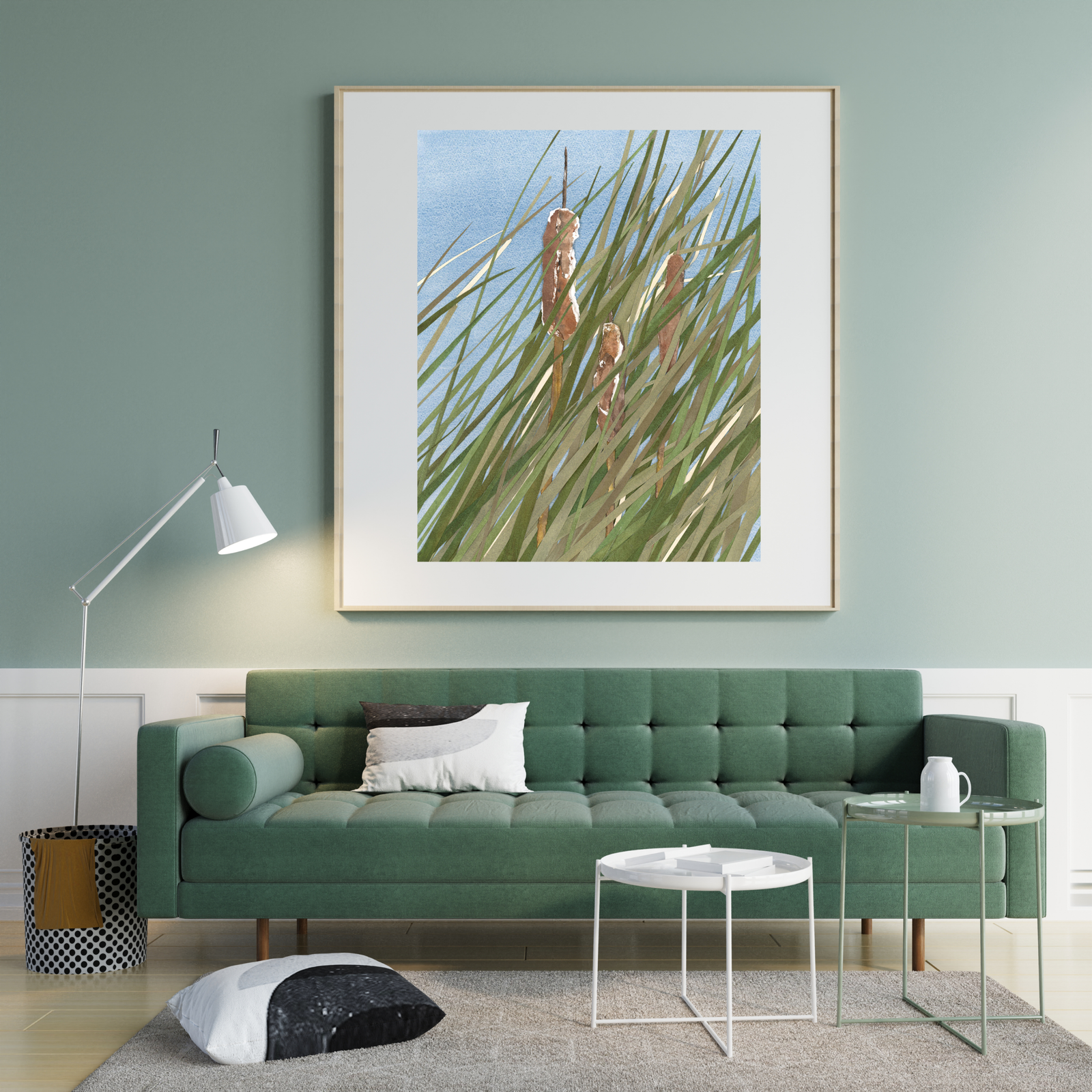 Phefee Pond Watercolor Collage Print - Image 2