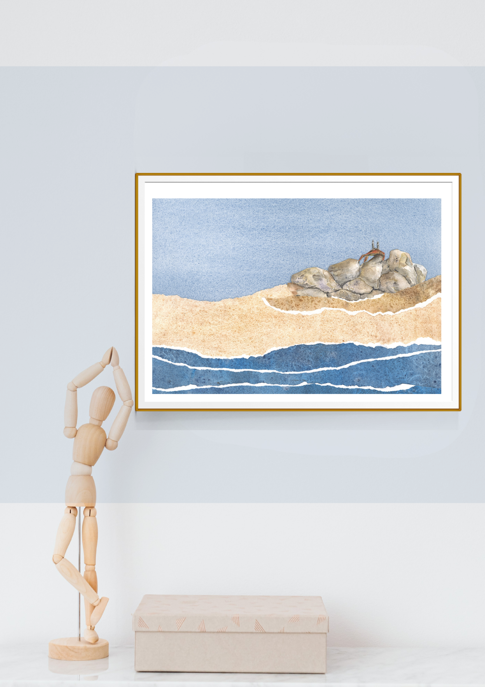 Rocky Watercolor Collage Print - Image 2