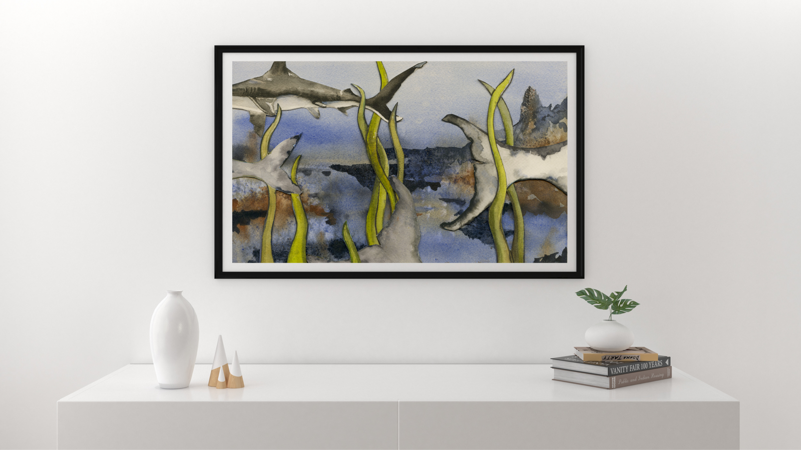 Salt and Sea Dogs Watercolor Collage Print - Image 4
