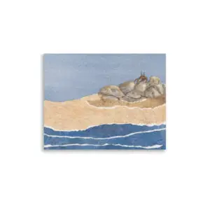 Rocky Watercolor Collage Print