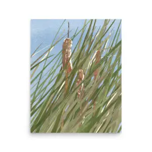 Phefee Pond Watercolor Collage Print