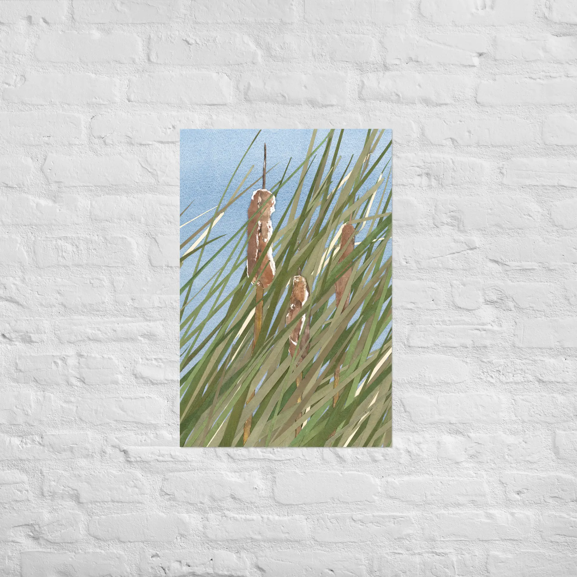 Phefee Pond Watercolor Collage Print - Image 3