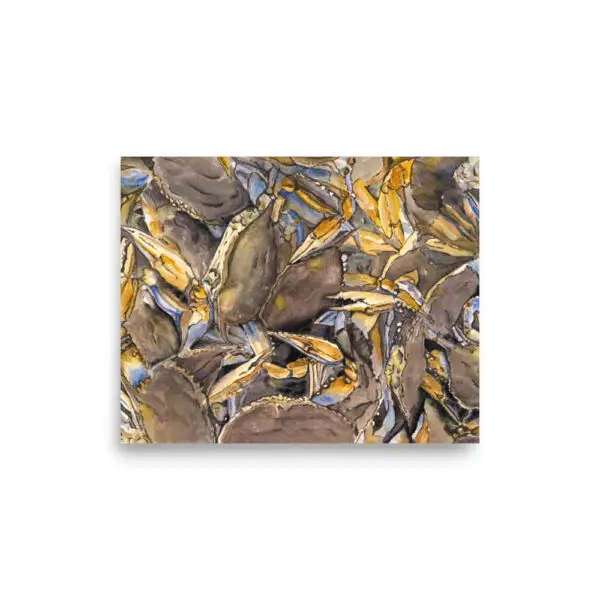 Consortium Blues watercolor artwork printed as a fine art wall print