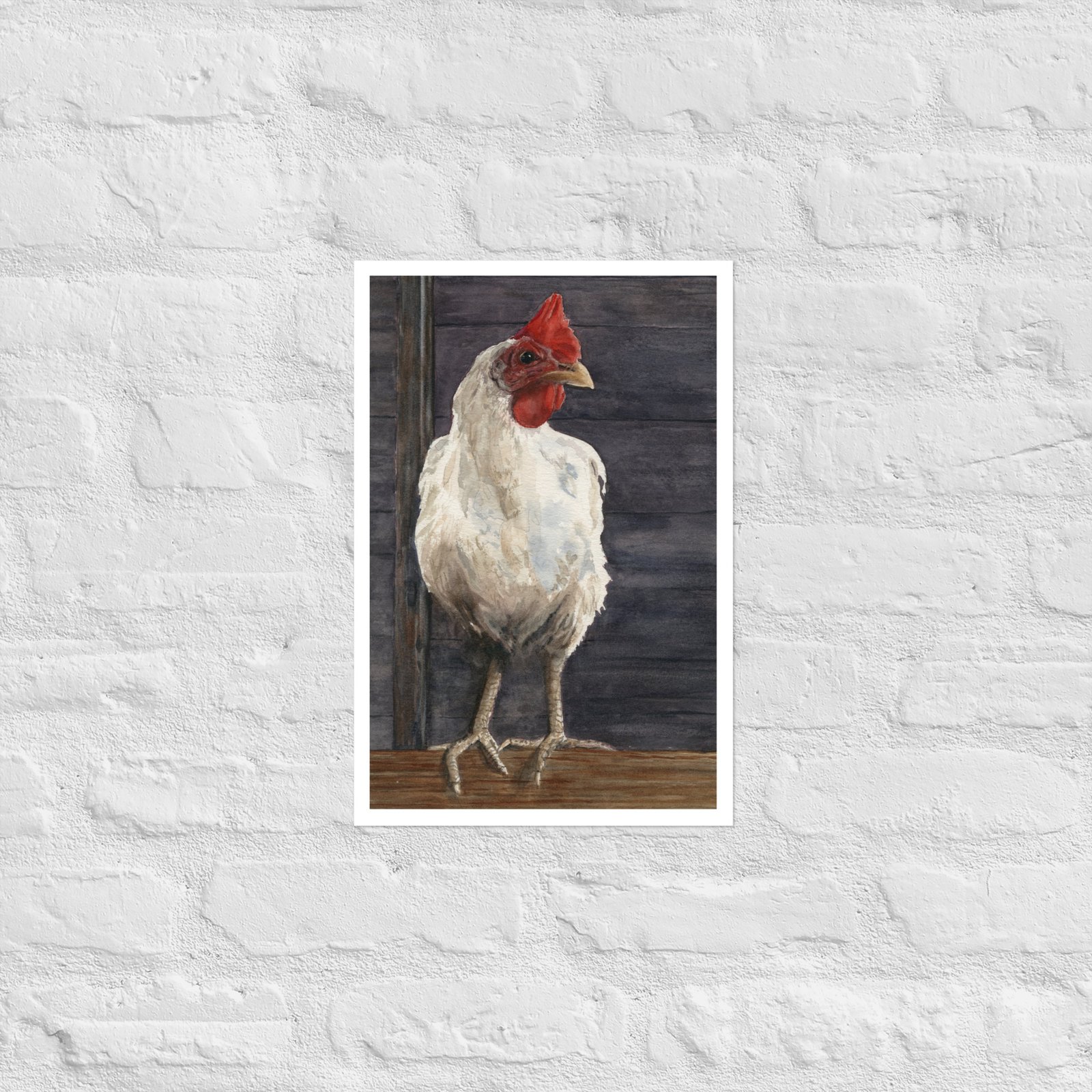 Haughty in the Hen House Watercolor Print - Image 3