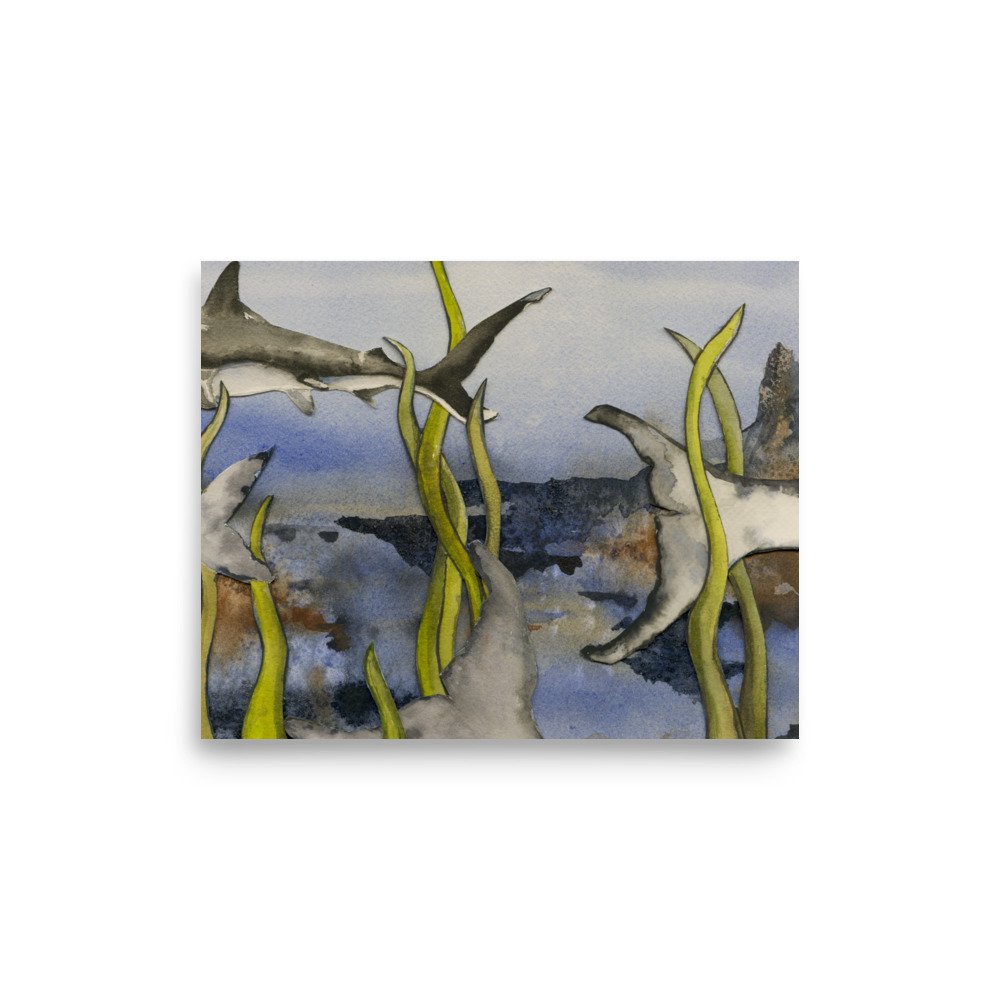 Salt and Sea Dogs Watercolor Collage Print - Image 2