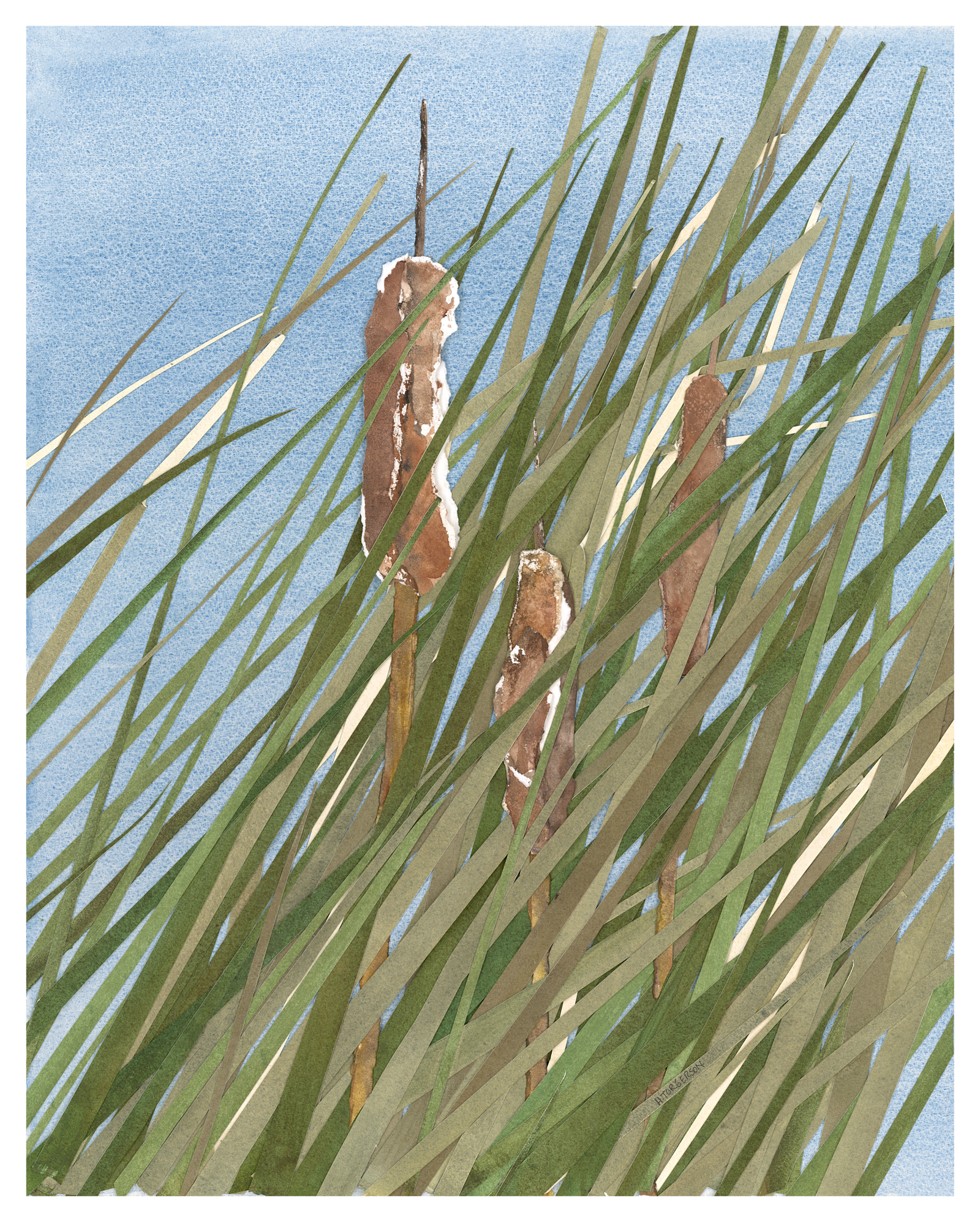 Phefee Pond Watercolor Collage